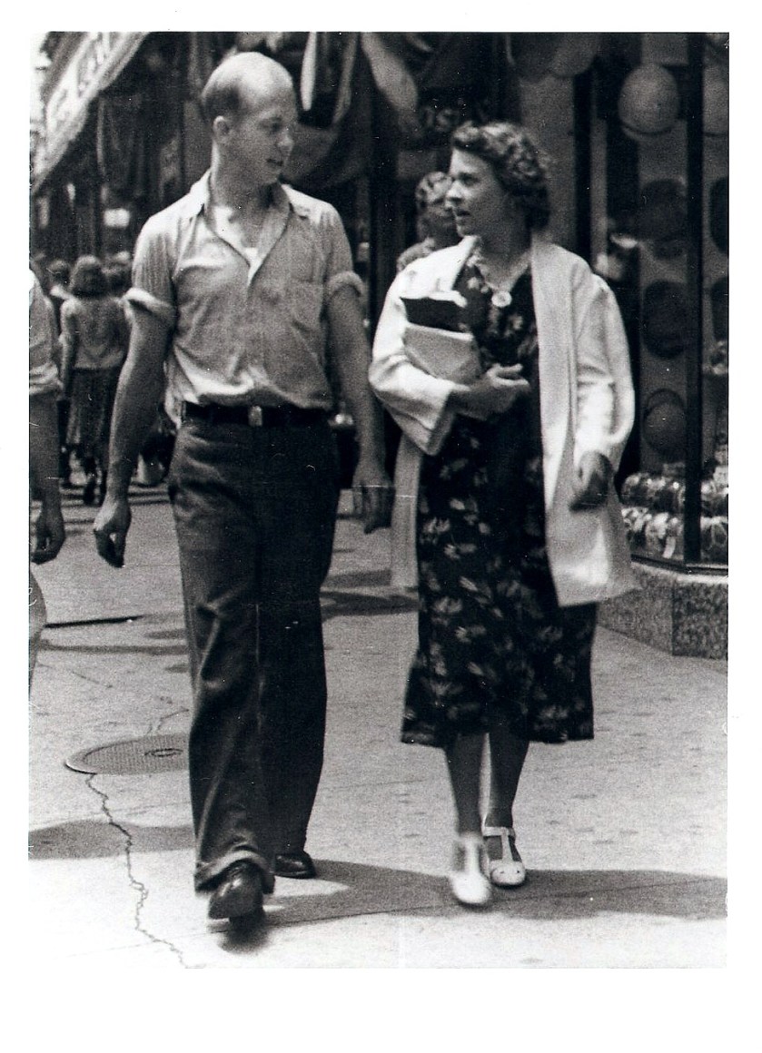 Sidewalk photo, Whitey &amp; Evelyn